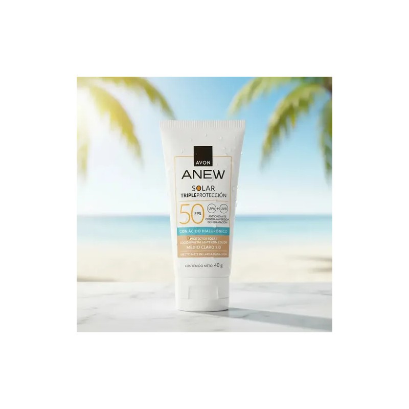Anew Tripleproteccion Solar Facial Medioclaro 2.5 Fps50 Avon