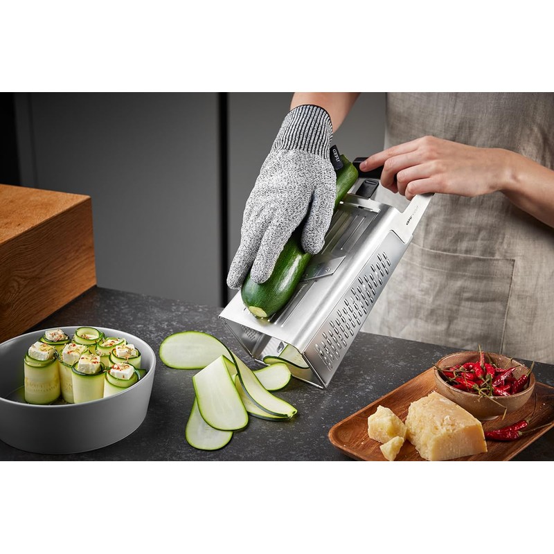 V-Cut Square Grater with Adjustable Slicer