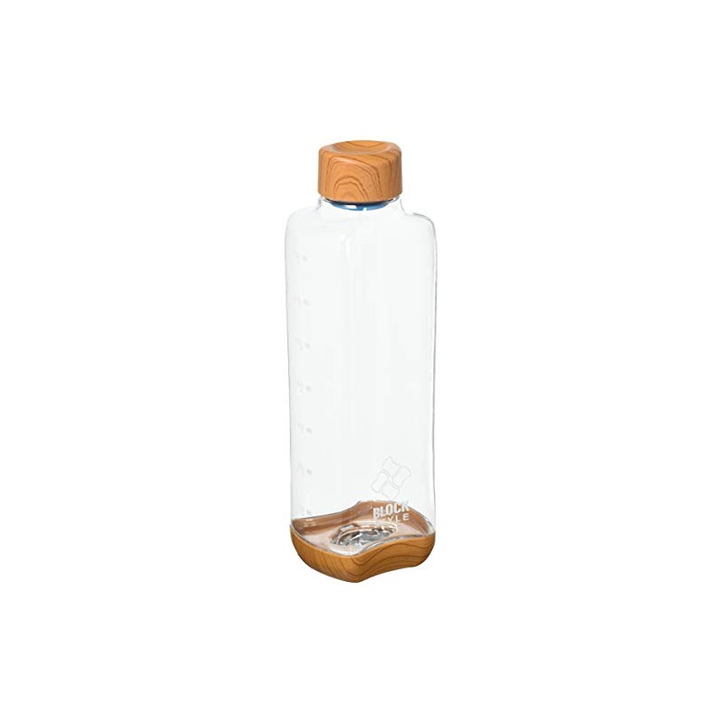 Pearl Metal HB-4855 Beverage Bottle, Wood Tone x Clear, Plastic