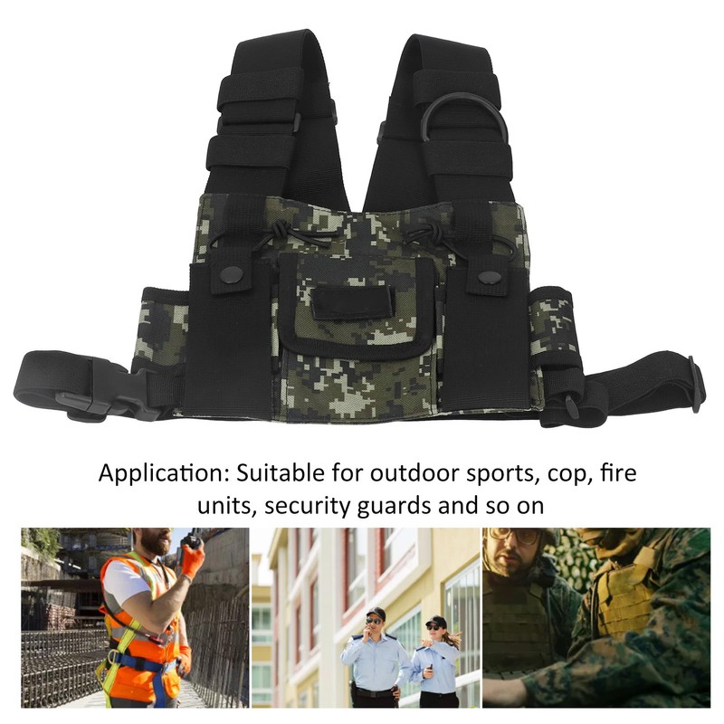 Radio Shoulder Holster Chest Harness Holder Vest Rig Radio Chest
