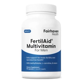 Fairhaven Health FertilAid Multivitamin For Men 90 cpsulas  Suplemento Diettico Multivitamnico para Fertilidad Masculina, Apoyo Reproductivo, Salud...