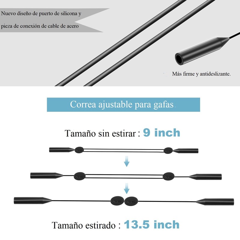 20 Pares de Retenedores de Gafas para Patillas, Agarraderas para