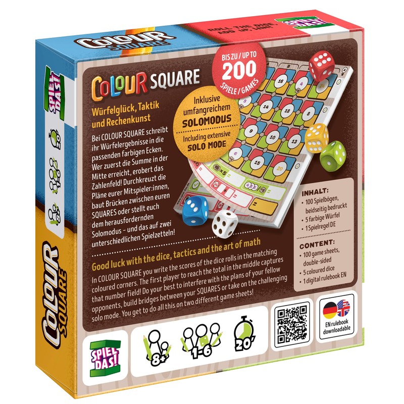 SPIEL DAS! Verlag - Colour Square - Exciting Roll &