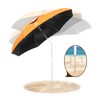 AosKe 7ft Beach Umbrella, Portable Wind Beach Umbrellas for Sand