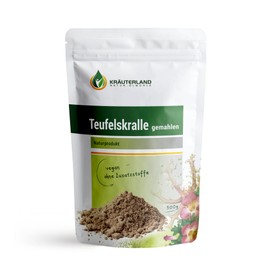 Kräuterland Devil's Claw Ground, 500 g Powder, 100% Pure, Original African Premium Quality, More Joy of Movement, for Humans, Dogs, Horses and Cats