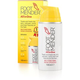 Footmender All in One | Treats and Heals Dry Feet, Hard Skin (calluses), Corns and Cracked Heels (Heel fissures) | Significant Effect After First Treatment | 100ml