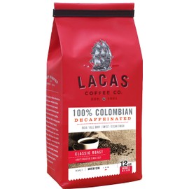 Lacas Coffee Company 100% Colombian Decaffeinated Whole Bean 12 oz.