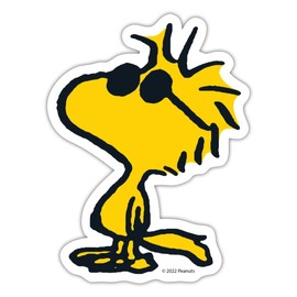 Spreadshirt Peanuts Woodstock Cool Sticker Sunglasses Max 10 x 10 cm 10 x 10 cm Matte White