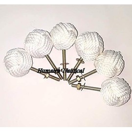 Samara Nautical Lot Of 6 Cabinet Knot Rope Knob/Jute Door Knobs Beach Seaside Home Decor Gift