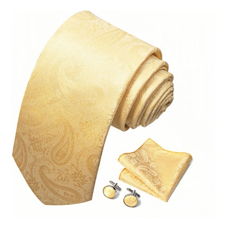 Juego De Gemelos Corbatas Pañuelo Hombre Caja De Regalo Corbata