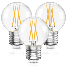 GvvooHome Dimmable G16.5 Light Bulb 4000K Neutral White, 4W Equal 40 watt, E26 LED Globe Bulb, Round Edison Bulbs for Ceiling Fan, Chandeliers, 90+CRI 400LM, 3 Pack