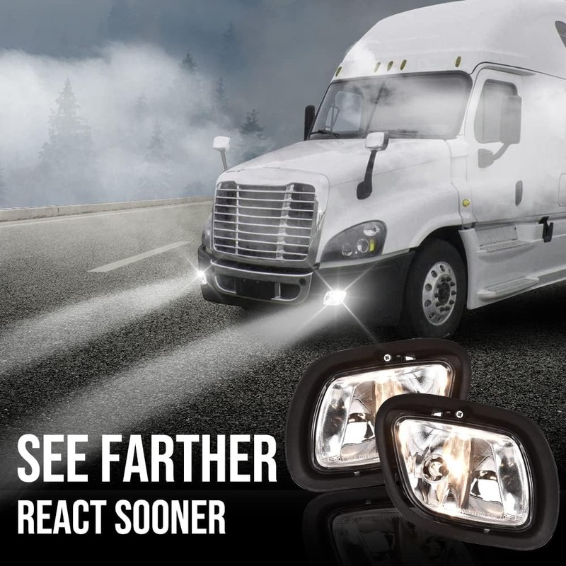 PIT66 Fog Lights Compatible with Freightliner Cascadia 2008-2017 Fog Lamp