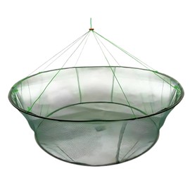 DIZLAS Fishnet for Fishing, Scooping Fish, Fishing, Net, Capture, Small Fish, Foldable, Diameter 31.4 inches (100 cm) / Bottom Diameter 31.5 inches (80 cm)