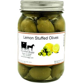 Stuffed Large Olives - Two 16 oz. Jars (Lemon Stuffed Olives)