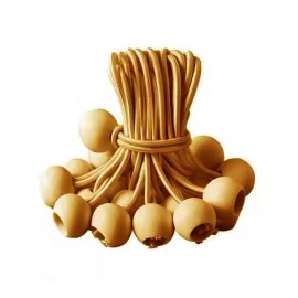 Day Star Shades 9" BALL BUNGEE HEAVY DUTY 9" BEIGE/Tan Bungie Ball  (50 PACK) - 9 Inch