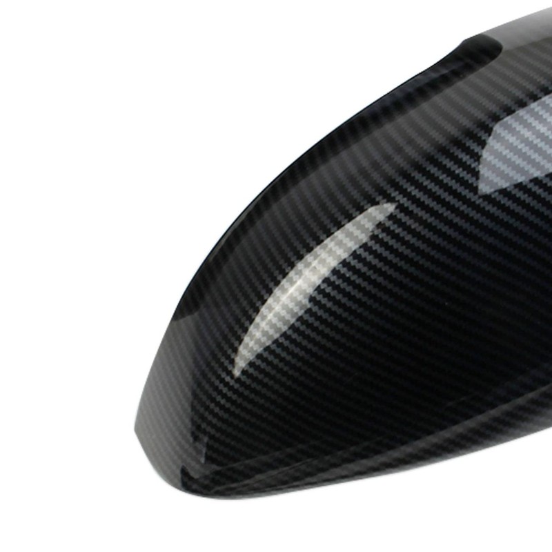 Korlot Carbon Fiber Side Door Mirror Cover Molding Trim for