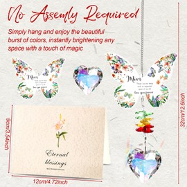 UICCVOKK Gifts for Mom, Butterfly Crystal Suncatcher,Mom Birthday Gifts,Birthday Presents for Mom,Mothers Day Unique Gifts,Mom Christmas Best Gifts Xmas Gifts for Mommy,Mother,Stepmom,New Mum