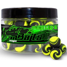 Angel-Berger Magic Baits Twisted Fluo Pop Ups Boilies Premium Range Carp Bait (15 mm, Yellow-Black)