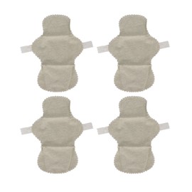 4Pcs Reusable Feminine Pads Washable Cotton Leak Proof Breathable Skin Friendly L Gray