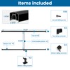 Muzata 6'6" Aluminum Handrail Kit Black Cable Railing System Work