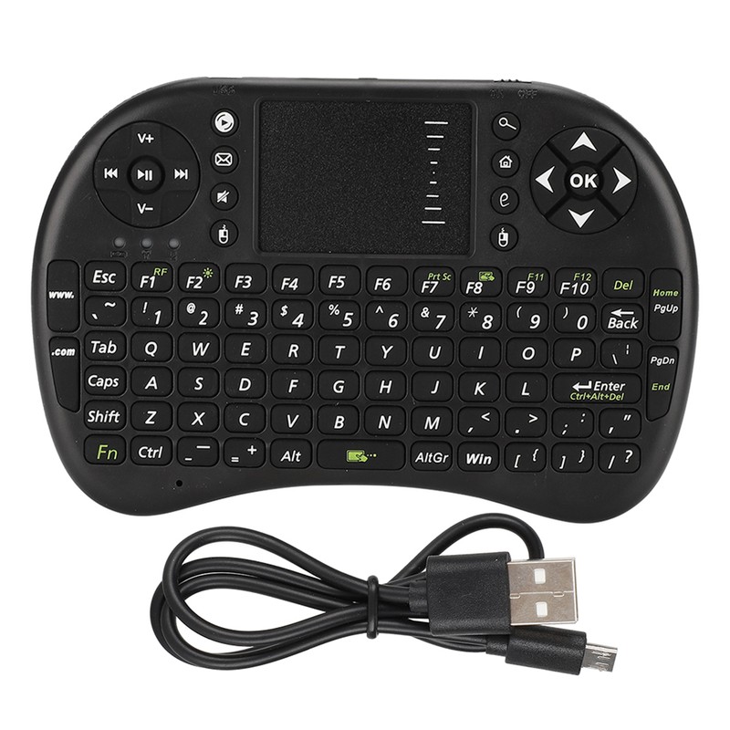 Full Keyboard Mouse Multimedia Control White Backlight 2.4G Wireless Mouse