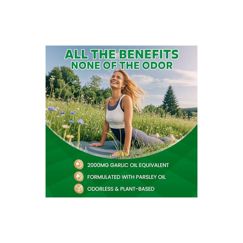 MEGNETA Garlic Softgels 2000 mg, Support Immune System Health, 100