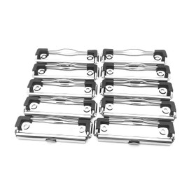 Shuokecrafts 10 Pack Clipboard Clips 3.94" Mountable Metal Clipboards Hardware with Rubber Grip and Hanging Hole