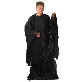 Zagone Rotting Gown, Black Burlap Shirt & Skirt, Rope Belt