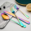 16 Piece Rainbow Cutlery Set Suitable for 4 People Stainless