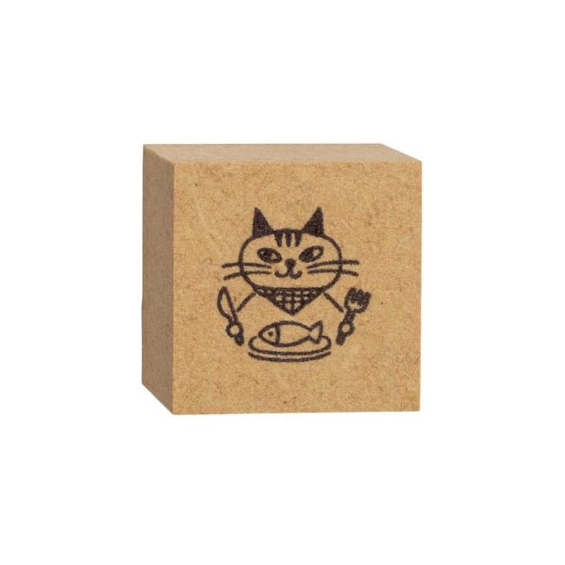 Decole Corporation ST-90741 Cat Life Stamp, Meal, 0.9 x 0.9