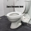 2 Pcs Ceramic Bird Toilet Floor Bolt Caps, Cute Animal