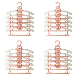 WJWSKI Baby Nursery Closet Hangers, Ultra-thin Non-slip Laundry Infant Pant Hangers for Newborn Clothes - 20pcs White Gift - Adjustable Children Coat Hanger for Girl Boy Toddler Kids Child (pink)