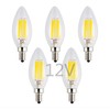 OPALRAY LED Candelabra Bulb, DC 12 Volts, Dimmable with DC