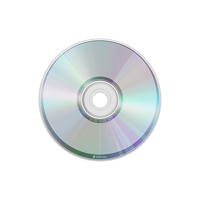 Verbatim SW80QU10V1 CD-RW 700MB 10 Disc Silver Disc 1-4x Recording