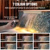 23.6"*4.7"*3.2" Stainless Steel Waterfall Fountain for Pools, Illuminated Water Feature,