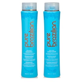 Pure Brazilian - Anti-Frizz Daily Shampoo and Conditioner Duo Set - Color Safe, With Keratin and Cocoa Butter 13.5 Fl Oz (Pack of 2)