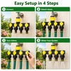 4-Way Garden Hose Splitter for Irrigation – Independent Valve Faucet