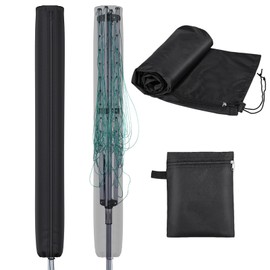 Mrrihand Rotary Washing line Protective Cover, Black, 200cm