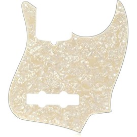 Fender Modern Pickguard, Jazz Bass, 10-Hole - Aged White Moto