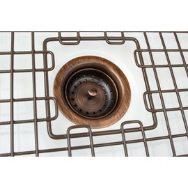 Sinkology Kitchen Sink Basket Strainer Drain TB35-01,Antique Copper