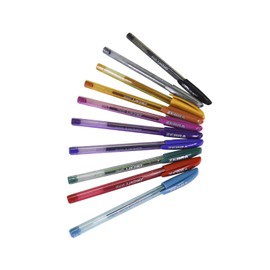 Zebra Pen Doodlerz Gel Stick Pen, Bold Point, 1.0mm, Assorted Glitter Colors, 10 Pack