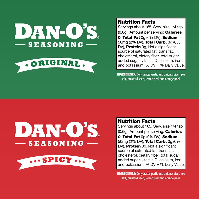 Dan-O's Seasoning Small 2 Bottle Combo | Original & Spicy