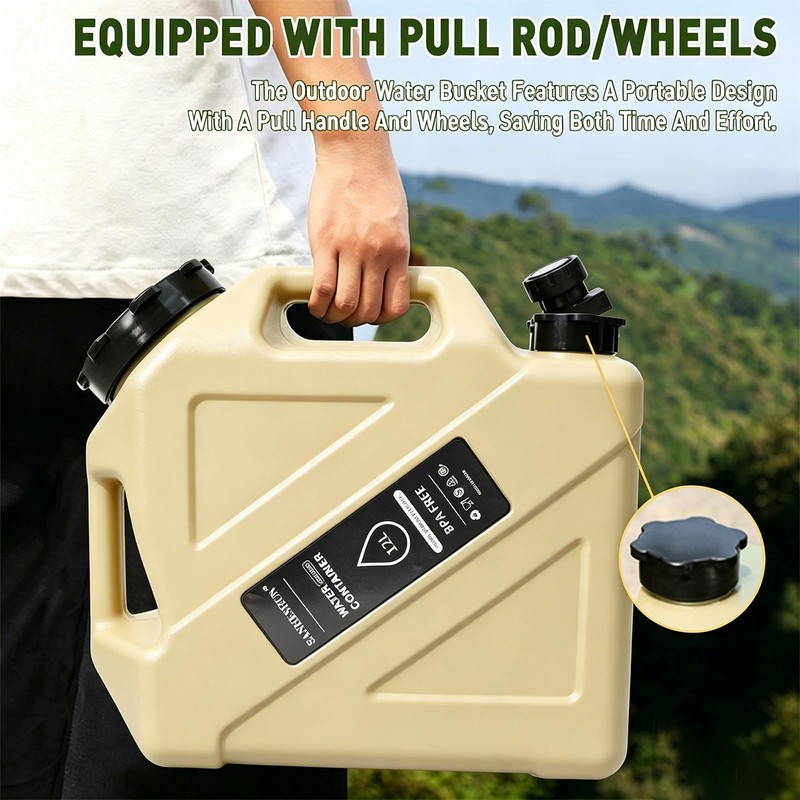 3.2 Gallon Water Jug,12L Portable Water Container with Spigot, Cleaning