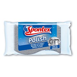 Spontex Polish Edelstahl-Putz - Scheuerschwamm ideal für Edelstahltöpfe