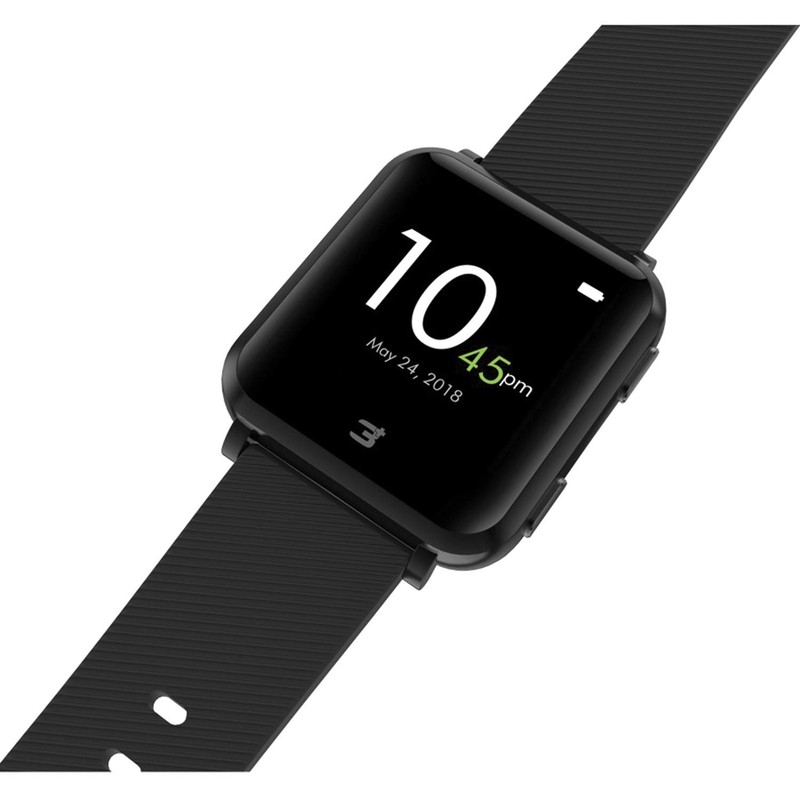 3Plus 3PL-VIBEPLUS-BK Vibe+ Smartwatch, Black