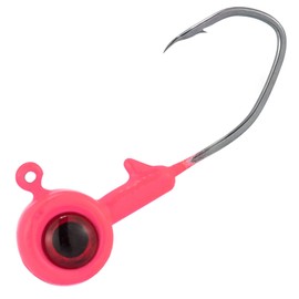 Dr.Fish 30 Pack Crappie Jig 3D Eyes Fishing Jig Head Bass Fishing Crappie Trout Panfish Bluegill Hook Lure Live Bait Plastic Freshwater 1/8oz Pink