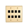 Networx Keystone Wall Plates (8 Port, Ivory)