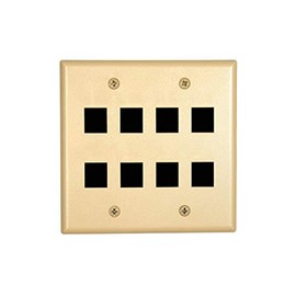 Networx Keystone Wall Plates (8 Port, Ivory)