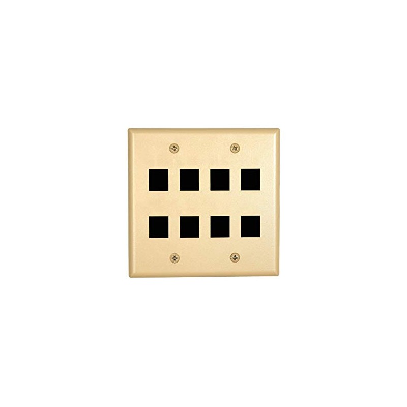Networx Keystone Wall Plates (8 Port, Ivory)