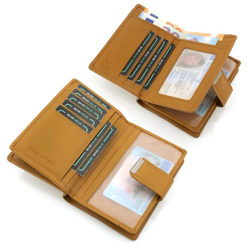 ekavale Ladies Soft Leather Wallet with RFID Protection - Women's